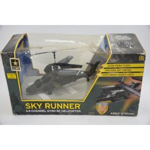 New Damaged Box US Army Sky Runner 3.5 Channel Gyro RC Helicopter Remote Control